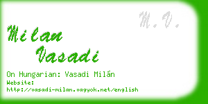 milan vasadi business card